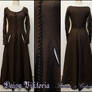 Brown Wool Cotehardie / Gothic Fitted Gown