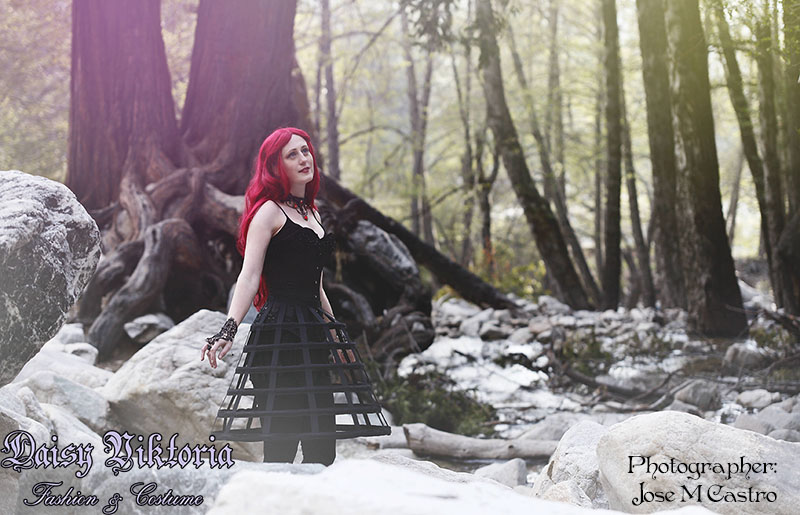 Gothic Fashion in the Forest