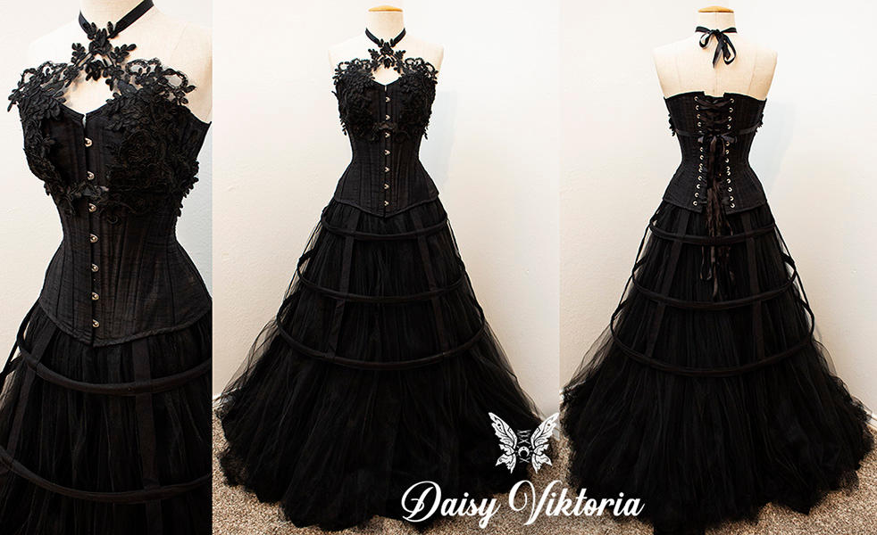 Classic Black Gothic Corset Ballgown by DaisyViktoria on DeviantArt