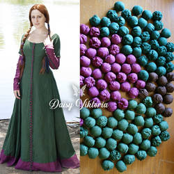 Medieval Fabric Buttons - PDF Tutorial by DaisyViktoria