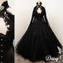 Black Lace Gothic Corset Gown
