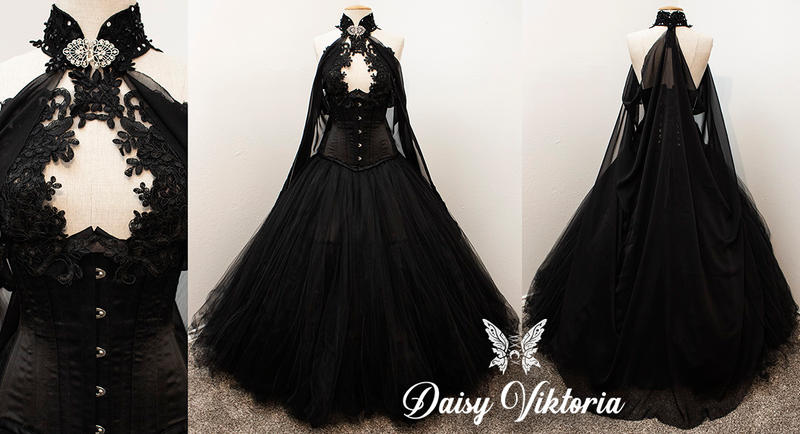 Black Lace Gothic Corset Gown by DaisyViktoria on DeviantArt