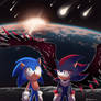 Sonic and Shadow (Good Omens reference)