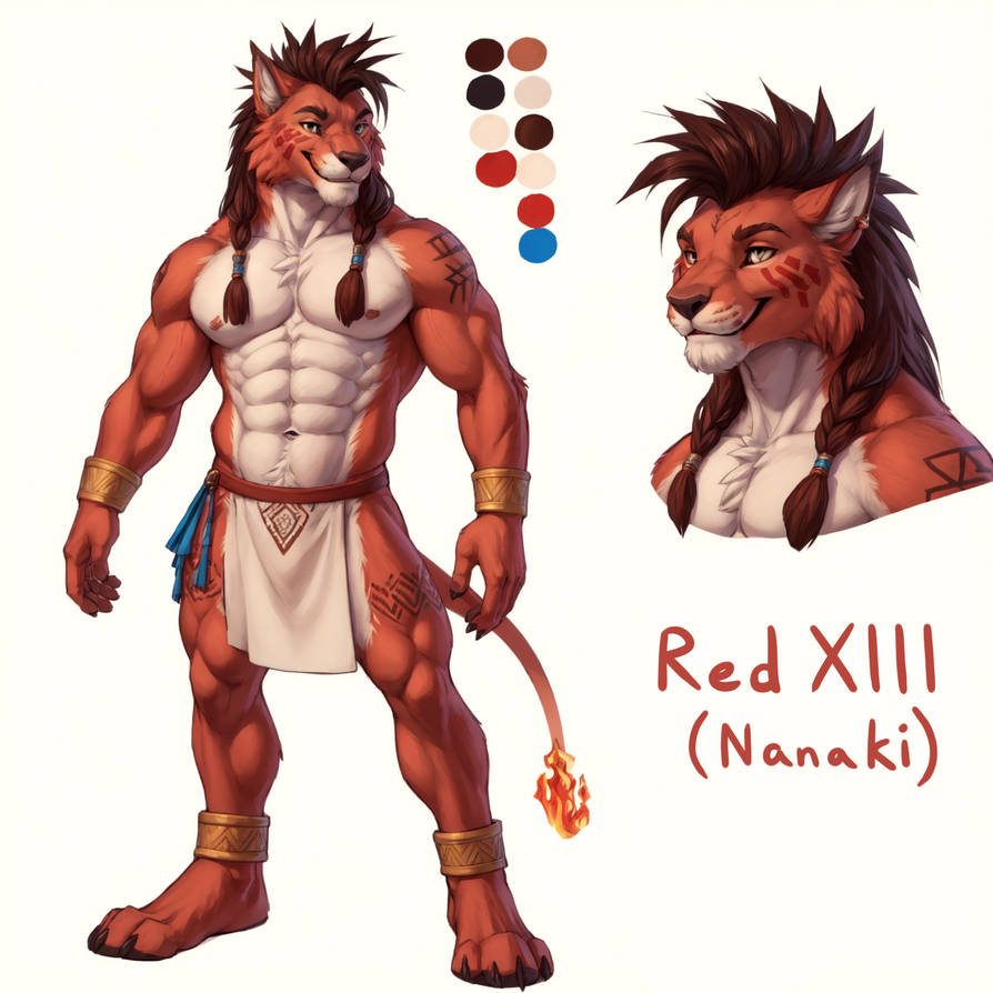 Red 12 Deviantart Red XIII Model Sheet by ProMagentis on DeviantArt