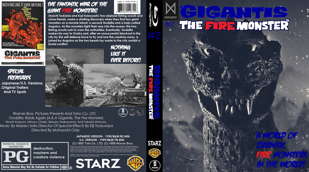 Godzilla Raids Again Custom Blu Ray Cover Art By Ultimatecartoonfan99