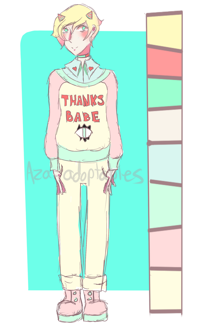 pastel (?) demon boy adopt auction (paypal) [open]