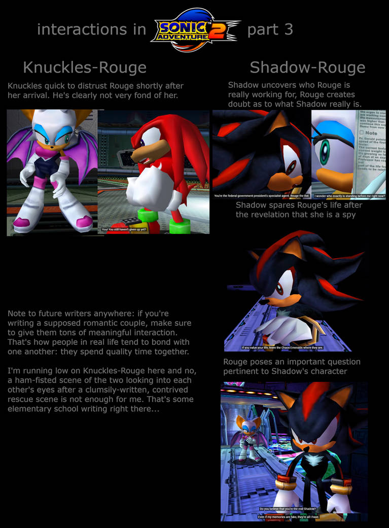 I'd like to know your thoughts on Knuckles/Rouge/Shadow Shipping