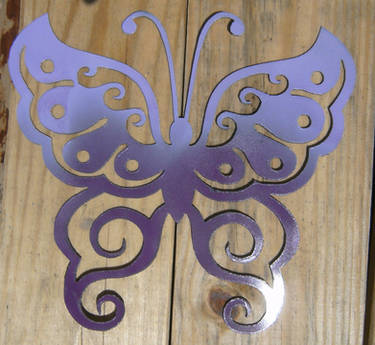 tribal butterfly 2 in purple