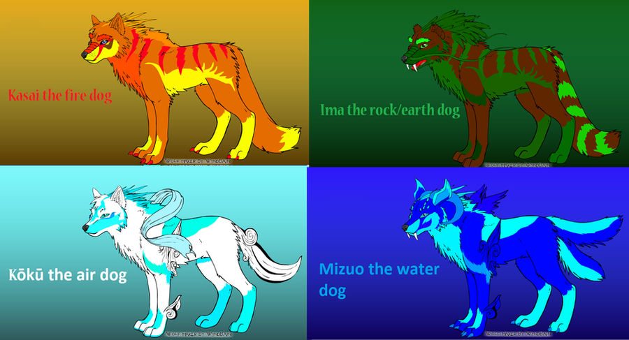 Element wolves by alleison123 on DeviantArt