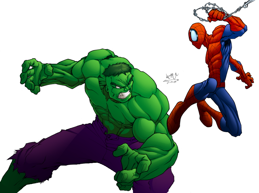 Hulk vs Spidey Colors