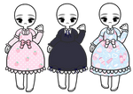 Lolita Dresses Adopt $5 each by yume-y-yuko-xd