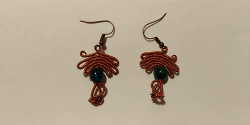 Copper earrings 1