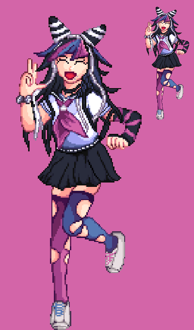 Ibuki Mioda Pixel Sprite Minecraft - Gusano Wallpaper