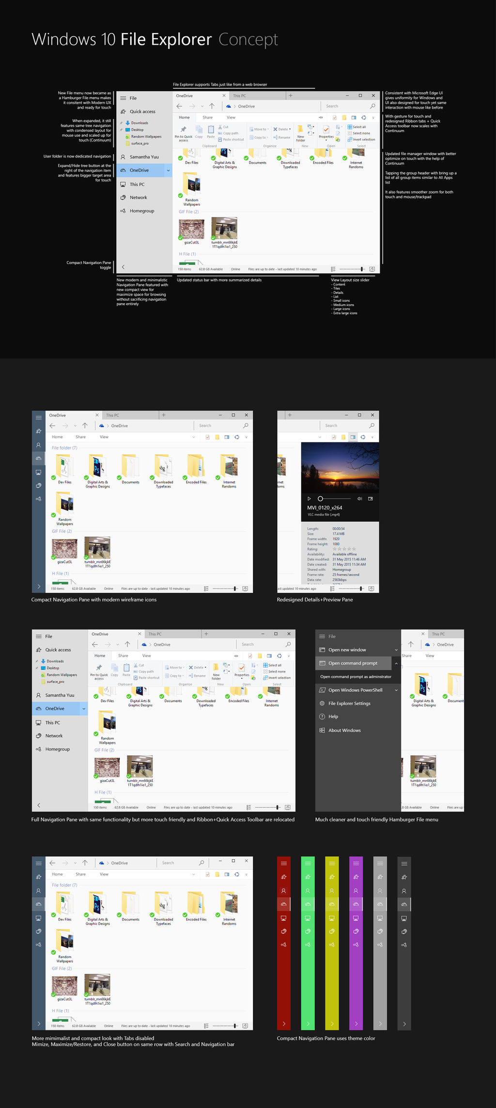 Windows 10 File Explorer Concept by ArchXen on DeviantArt
