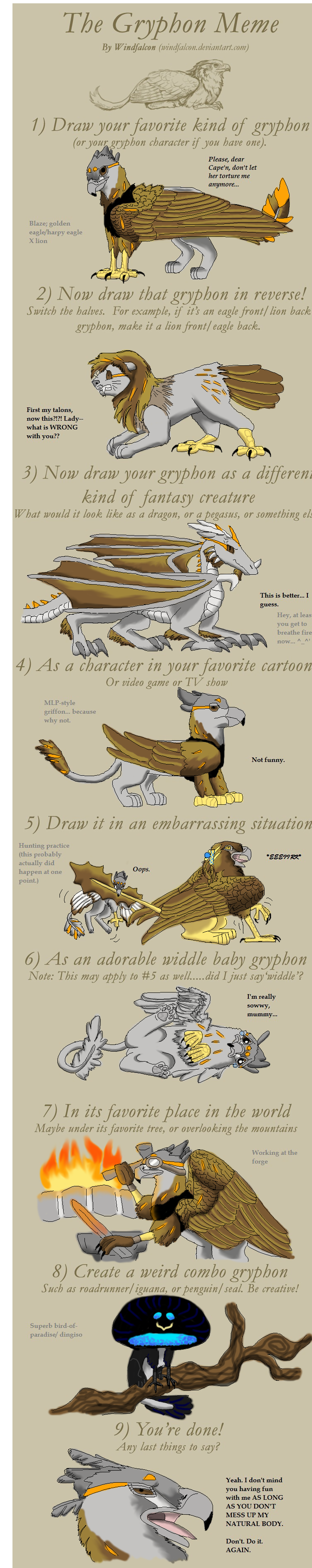 Windfalcon's Gryphon Meme- Blaze