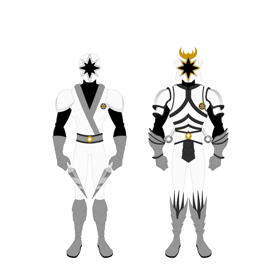 Bushido White Ranger (Normal and Samurai Mode) by Bhrunno on DeviantArt
