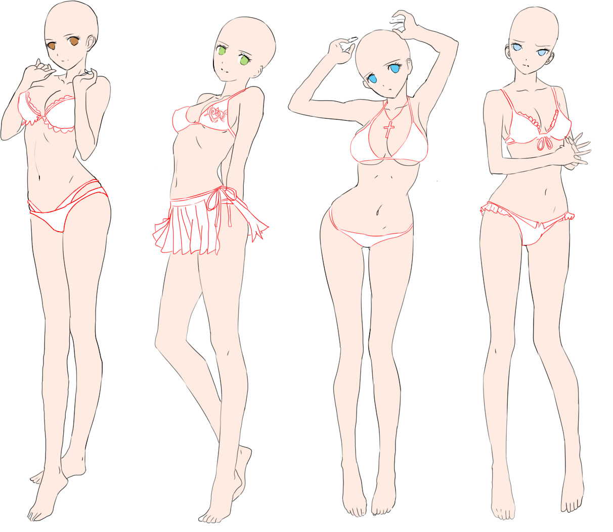 Bikini Girls Base by Ramen11111 on DeviantArt Bikini Girls Base by Ramen11111 on DeviantArt