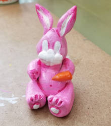 Clay Rabbit Bunny Pink By Anya Motiwala