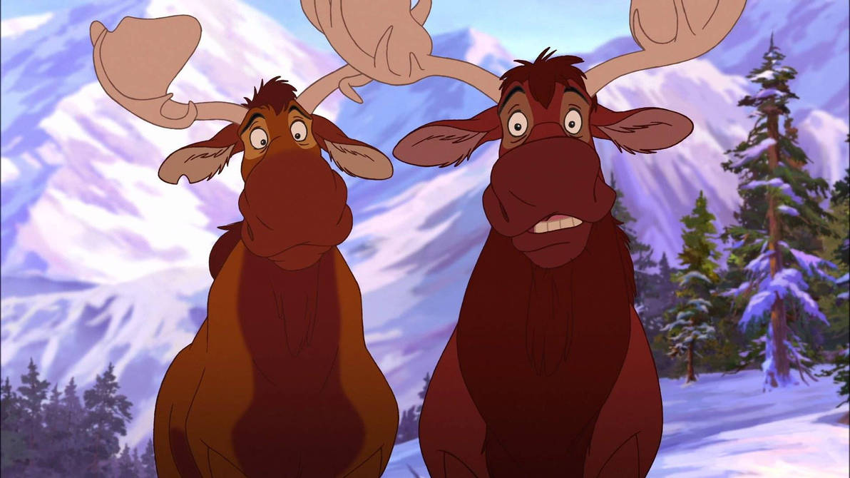 Rutt and Tuke scared at kenai the bear by mateodamian on DeviantArt