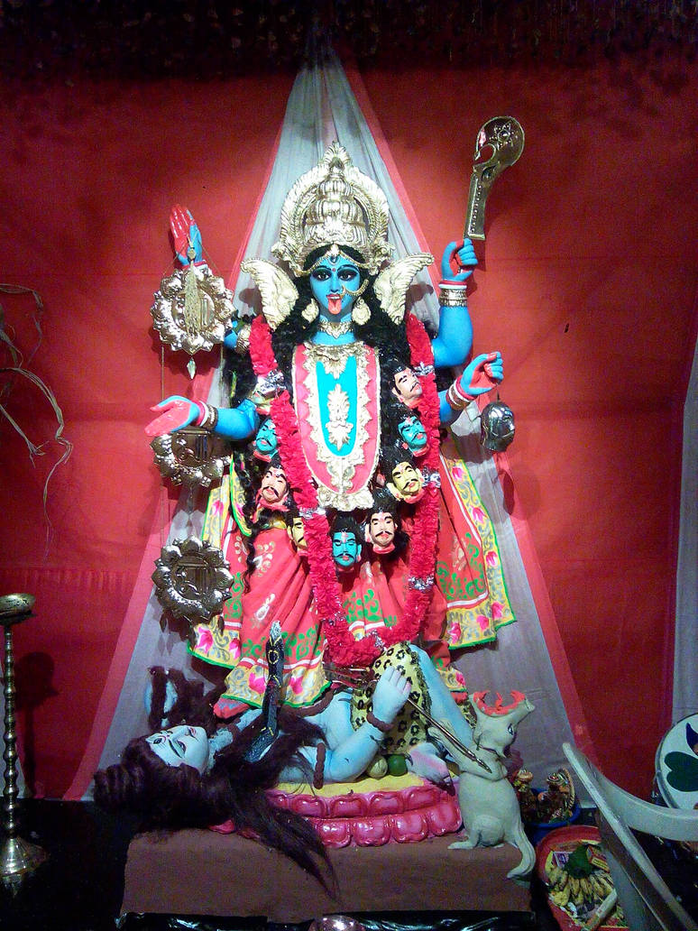 Kali Maa in saree III by KolkataKali on DeviantArt