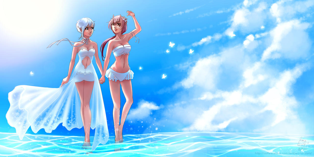 Summer Clouds - Fraie and Elya - Embers to Stars by CoffeeCat-J