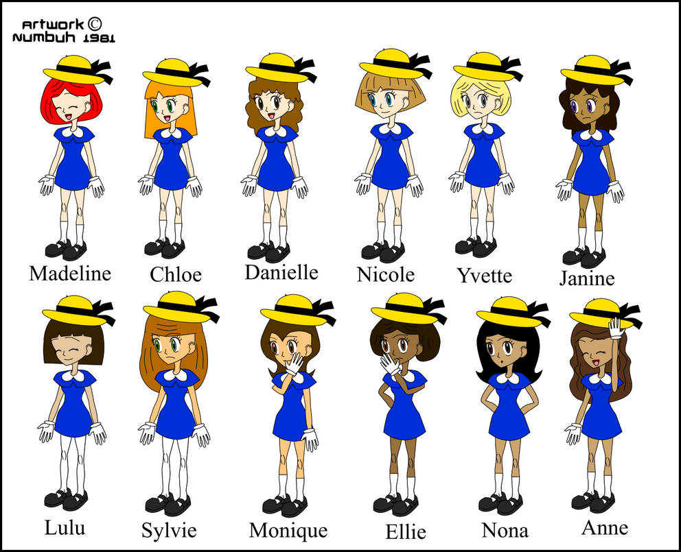 Madeline and Friends in Anime style (2000 version) by Numbuh1981 on Madeline and Friends in Anime style (2000 version) by Numbuh1981 on
