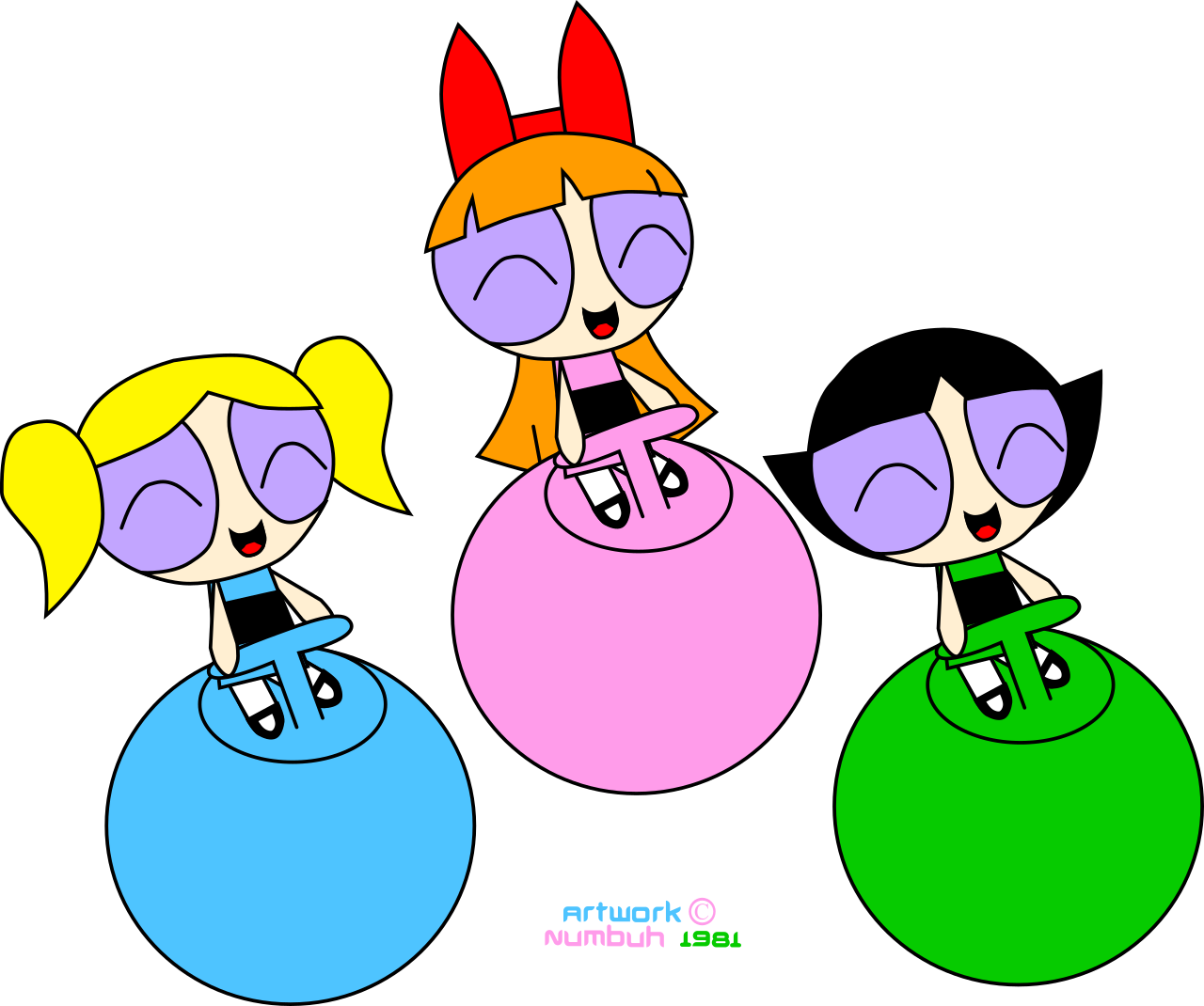 PPG On Hopper Balls By Numbuh1981 On DeviantArt ppg-on-hopper-balls-by-numbuh1981-on-deviantart