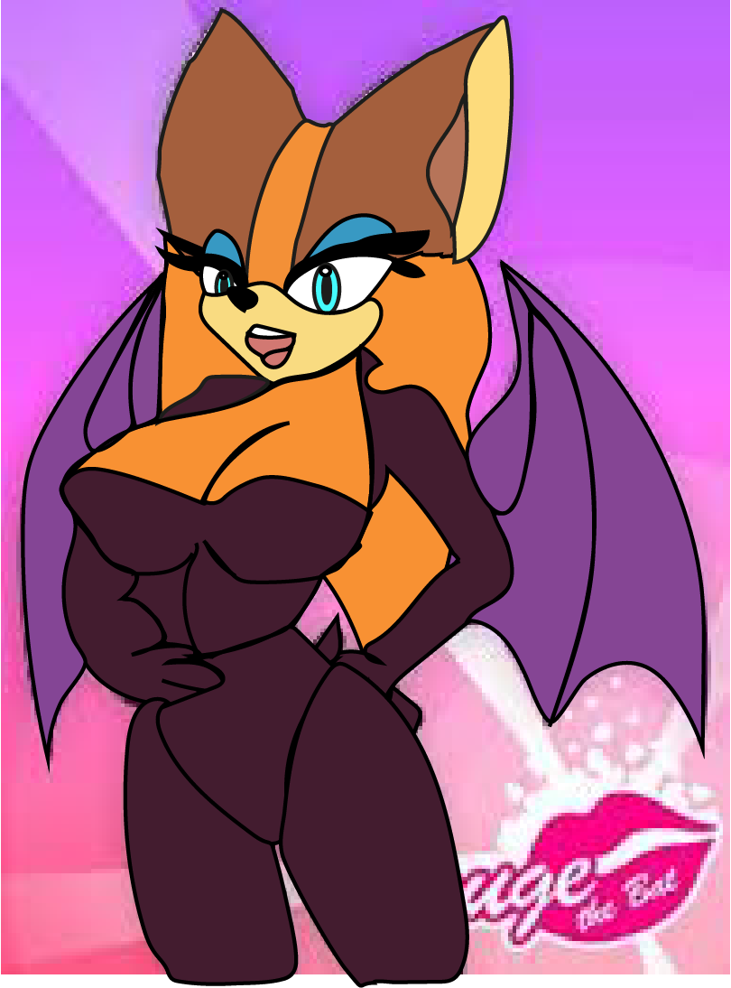 Sticks the Badger as Rouge the Bat in her Form