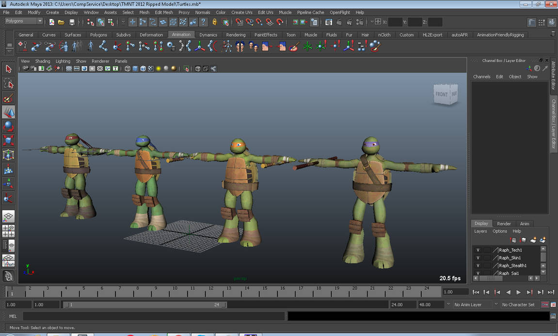 Tmnt Cod Models Nickelodeon S Tmnt 2012 3d Models Rigged By Theb by AD78686786 on ...