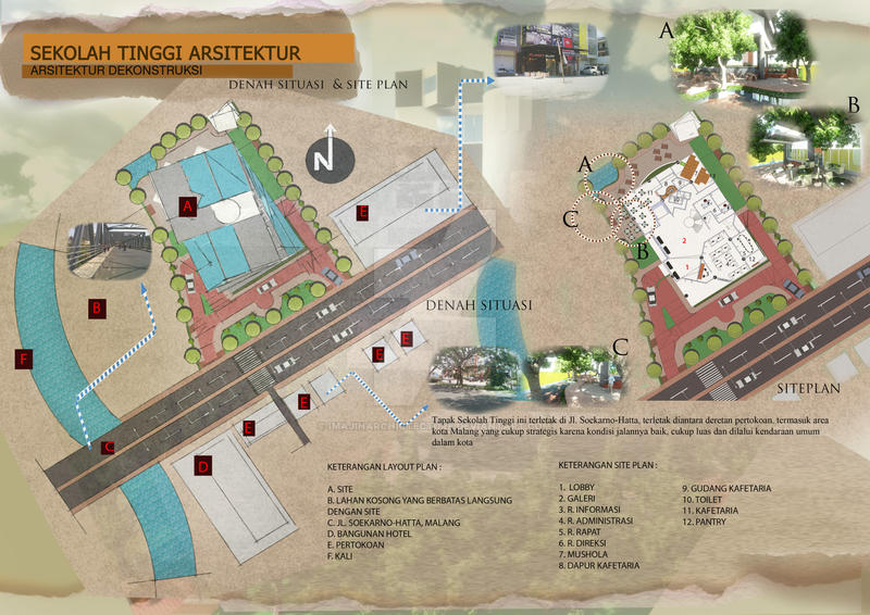 Siteplan Rektorat Layout and Siteplan by Imajinarchictecture on DeviantArt