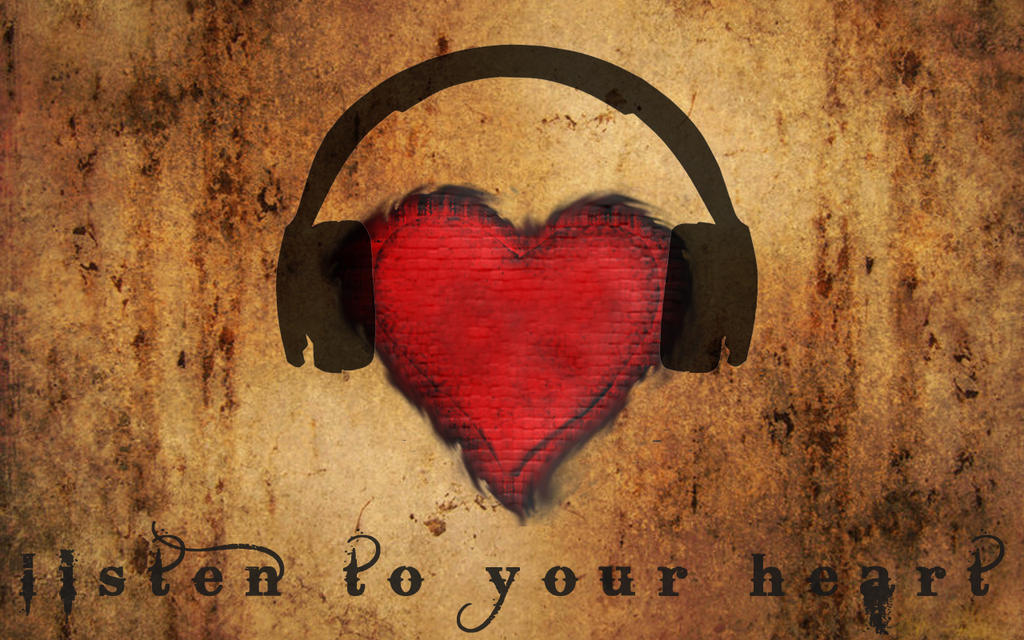 Near hear. Сердечко арт. Слушайся своего сердца. Слышать сердцем. Музыкальное сердечко.