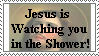 Jesus Watches You Stamp by dAStamp