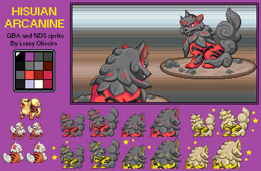 Hisuian Arcanine Sprite GBA NDS