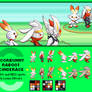 Scorbunny Raboot Cinderace Sprite GBA NDS