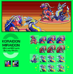 Koraidon and miraidon sprite gba nds