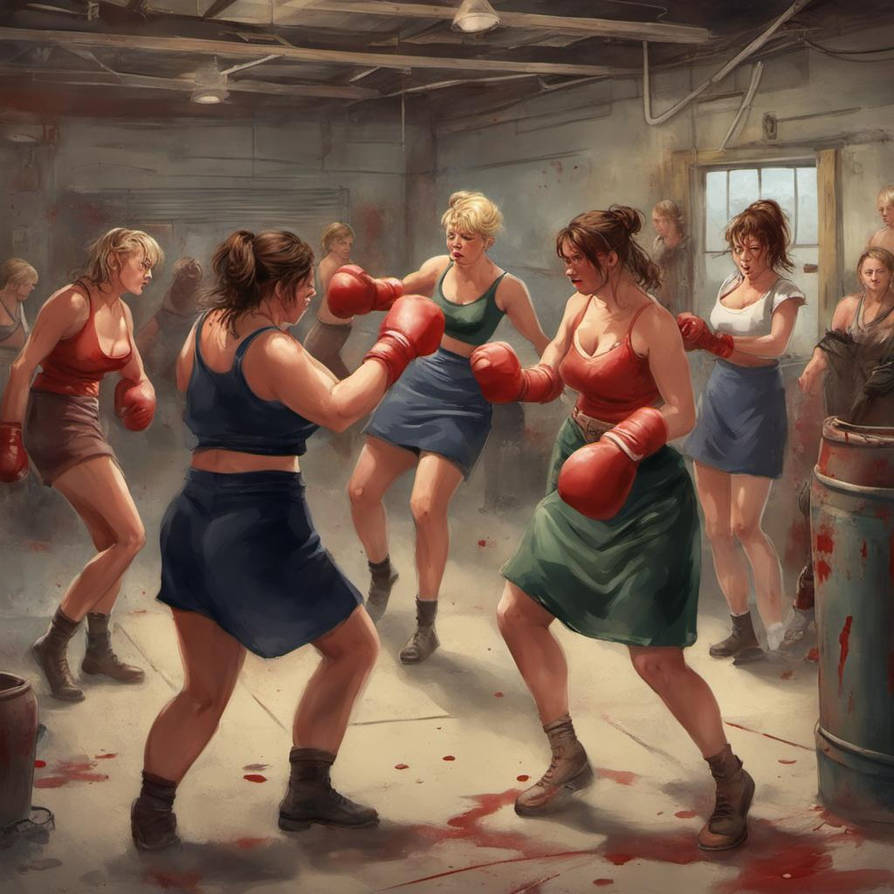 Bed Boxing Deviantart All the ladies enjoying some basement boxing! by hound73yc on DeviantArt