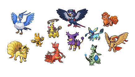 Mixed Poke Sprites by Dementrix96