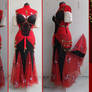 Black and Red bellydance outfit