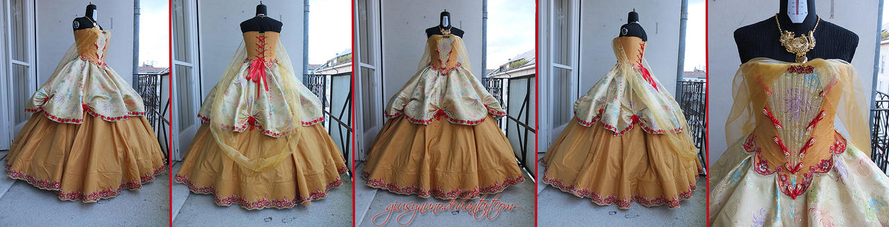 Tang inspired Belle ballgown (Beauty and the Beast