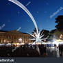 Saint Lucia Stands in Verona,Italy under the comet