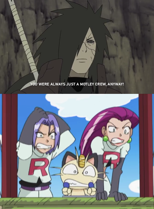 Madara Interrupts Team Rocket's Motto