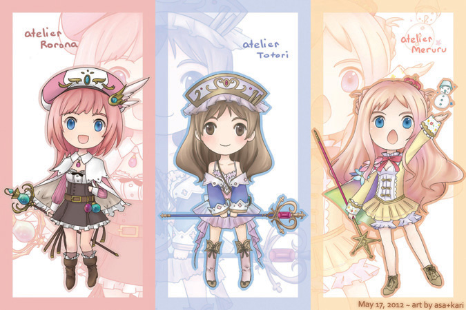 Atelier Rorona + Totori + Meruru Chibis