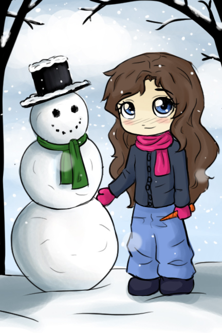 Krade and her Snowman