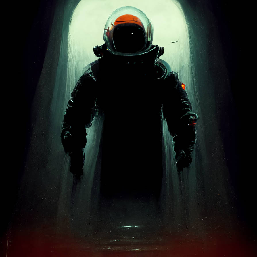 Calm Spaceman Spaceman in the darkness by CichyWedrowiec on DeviantArt