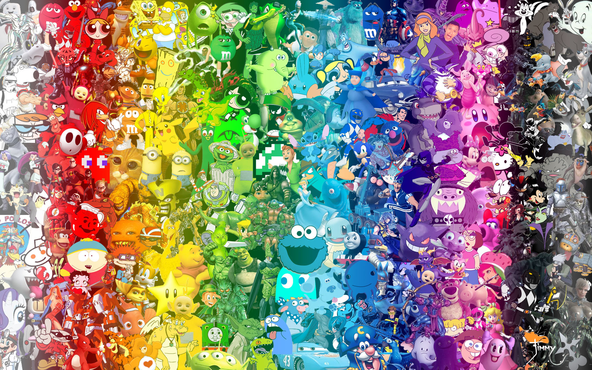 Rainbow pop culture character collage by JDreever18 on DeviantArt Rainbow pop culture character collage by JDreever18 on DeviantArt