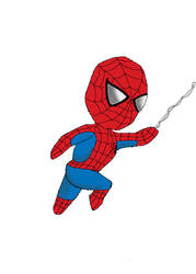 Chibi Spider-Man with web