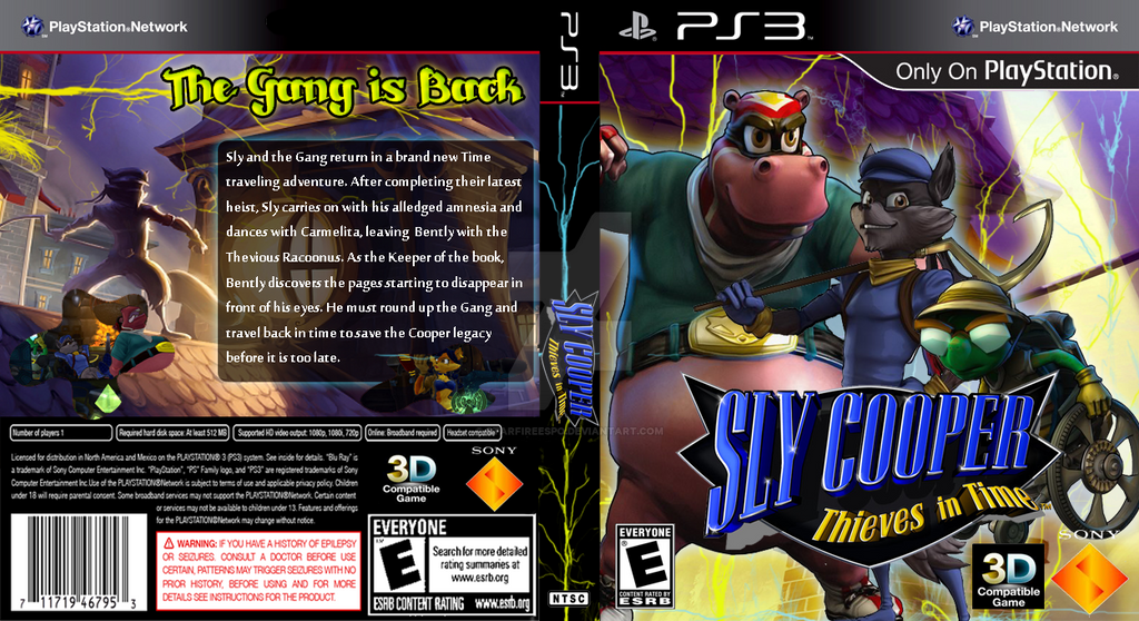 Sly Cooper: Inside a Mind PS3 Cover by KaylaTheDragoness on DeviantArt