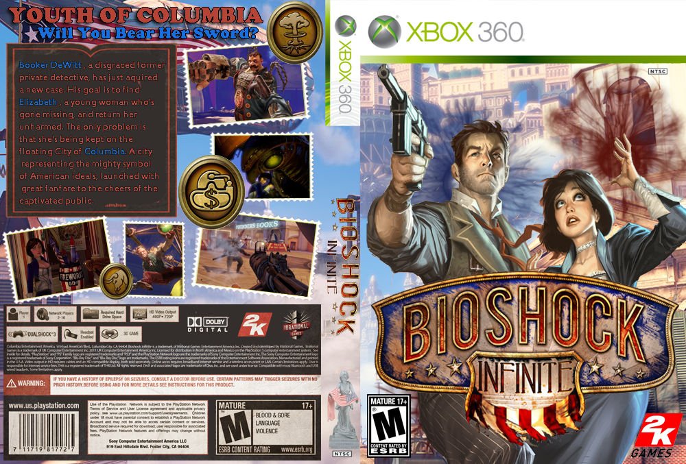 BioShock Infinite Custom Cover PlayStation 4 Box Art Cover by SirLenopow
