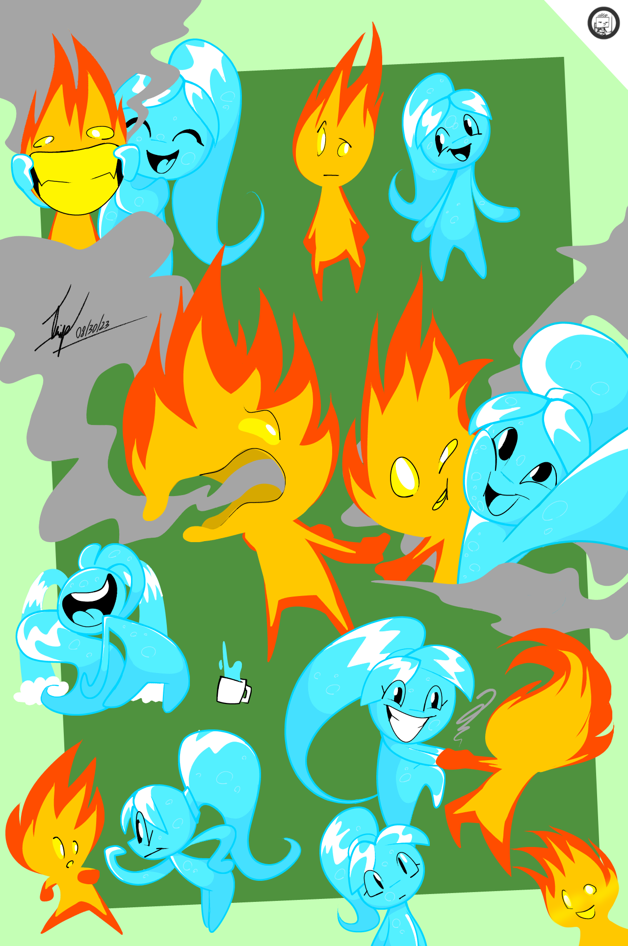 Fire boy and water girl diaper mishap by FireSquidcookie on DeviantArt