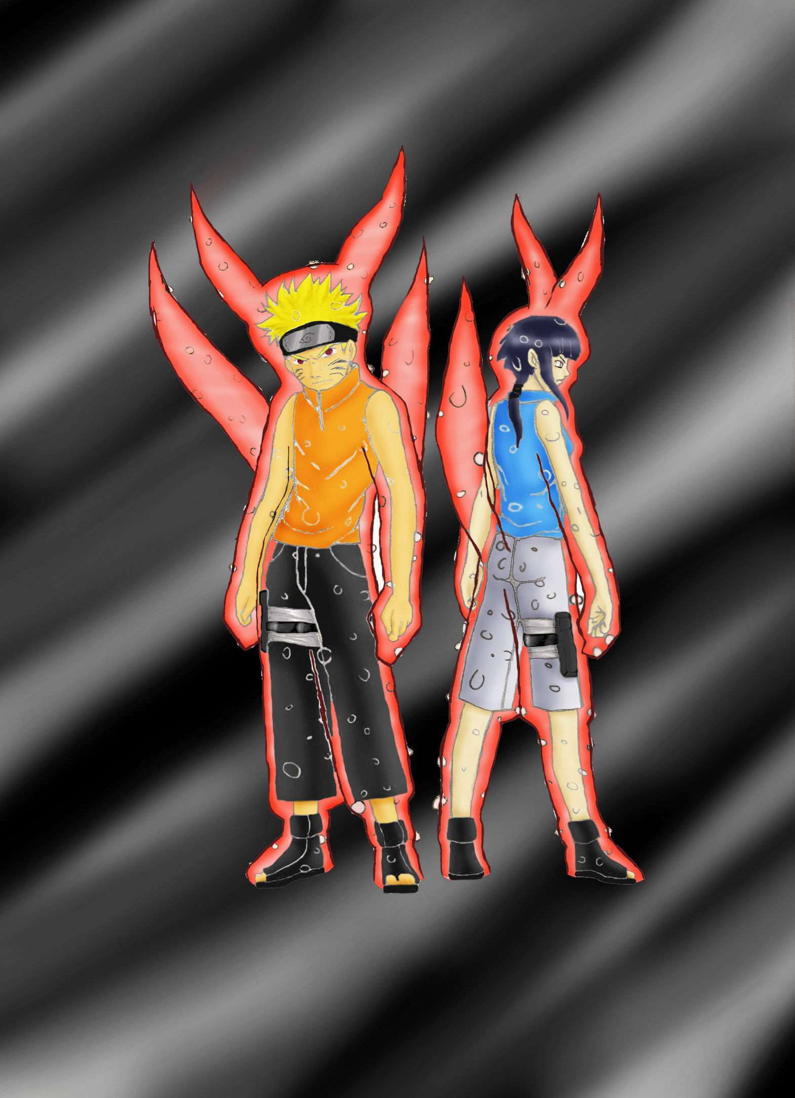 Kyuubi Naruto and Hinata by Shadiz on DeviantArt